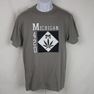 Michigan 420 Road Sign Men's Medium Grey T-Shirt